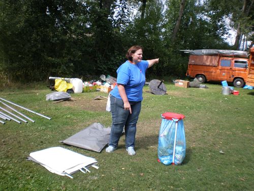 SPD Ferienprogramm - Chefin Silke Kunz (Frauenvorsitzende) im Zeltlager